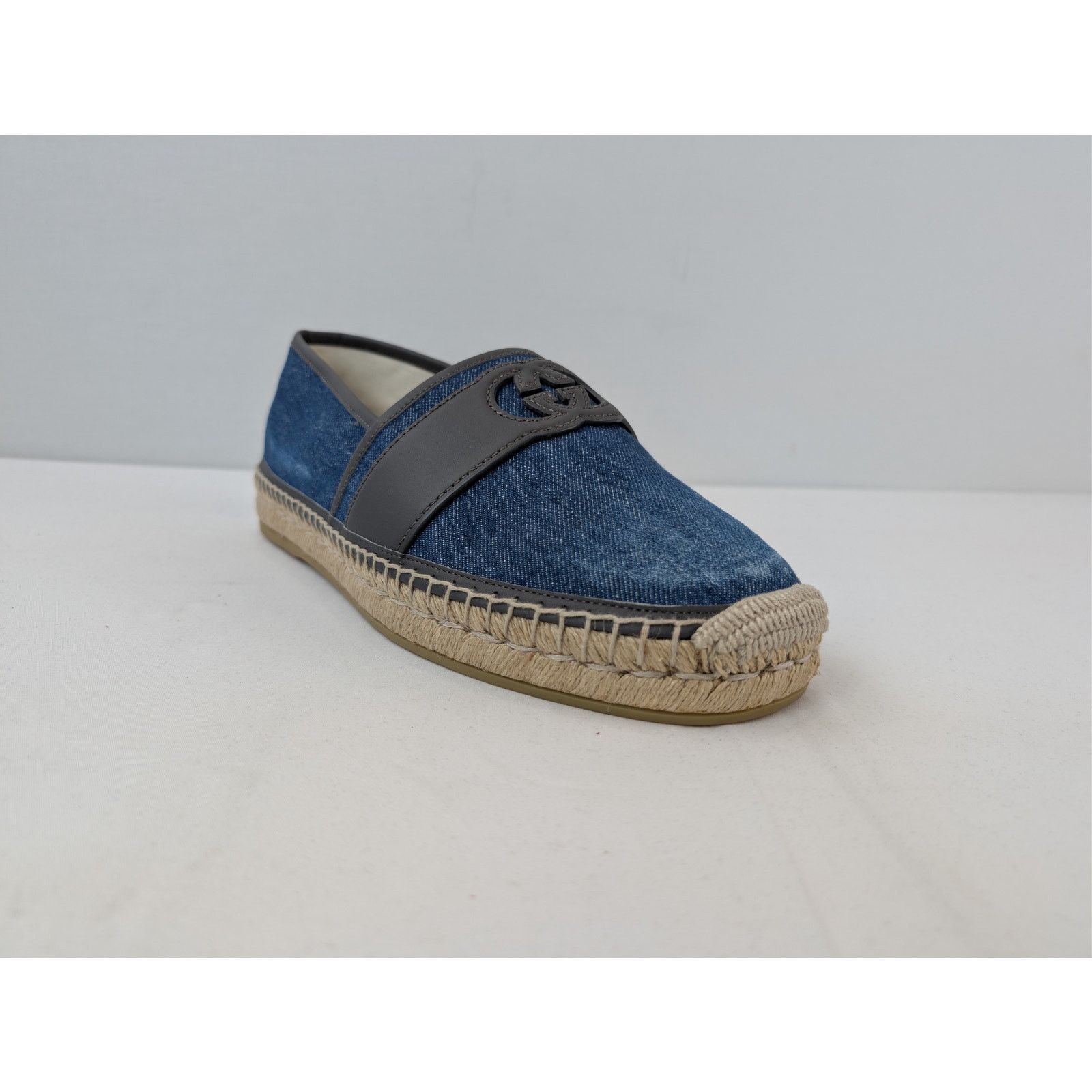 Gucci o1rshd1 espadrilles Tank Denim Softy Loafers Shoe boots Blue Size US 11.5 / EU 44-45 - 2 Thumbnail