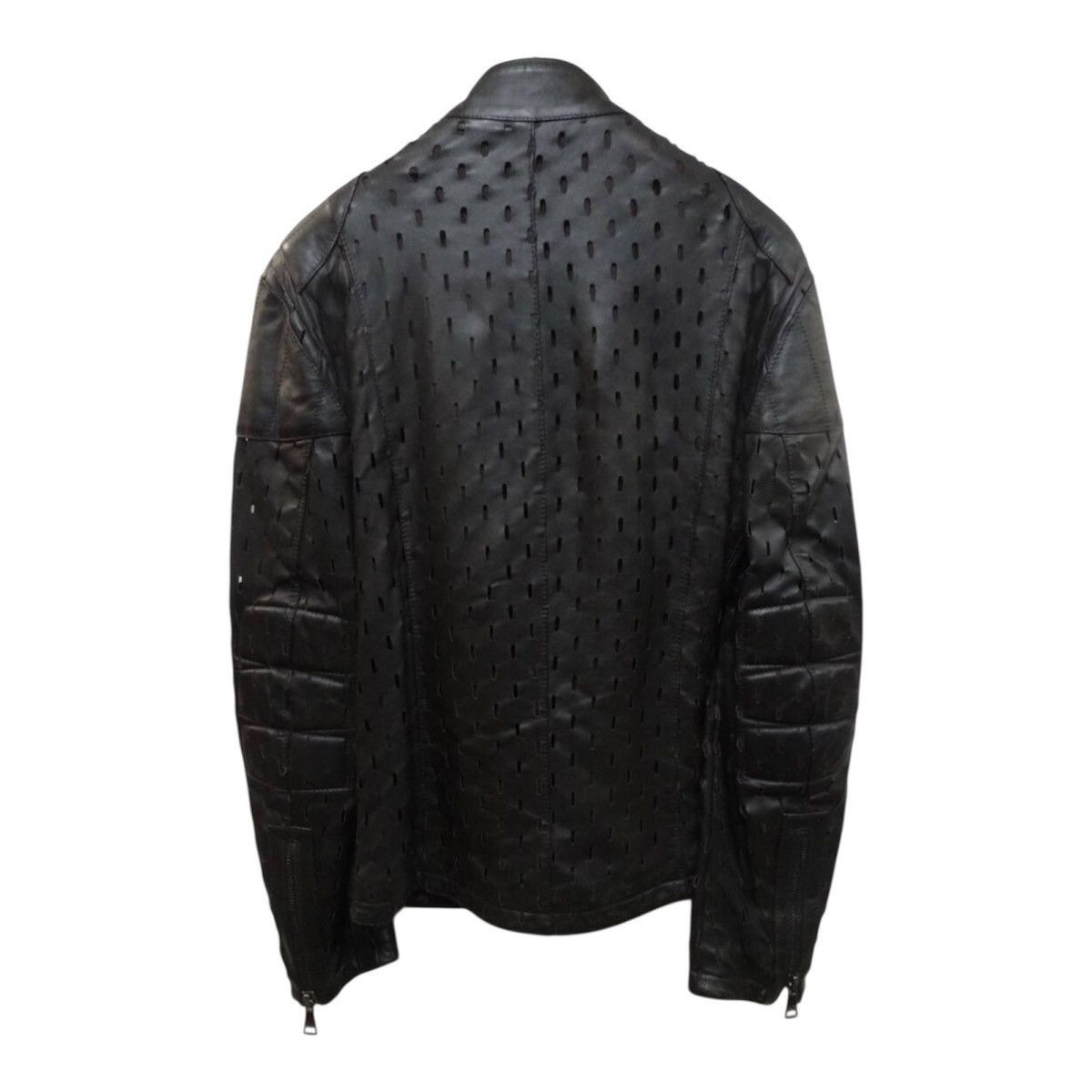 Dolce & Gabbana Dolce & Gabbana 2000s Laser Cut Biker Leather Jacket Size US M / EU 48-50 / 2 - 2 Thumbnail