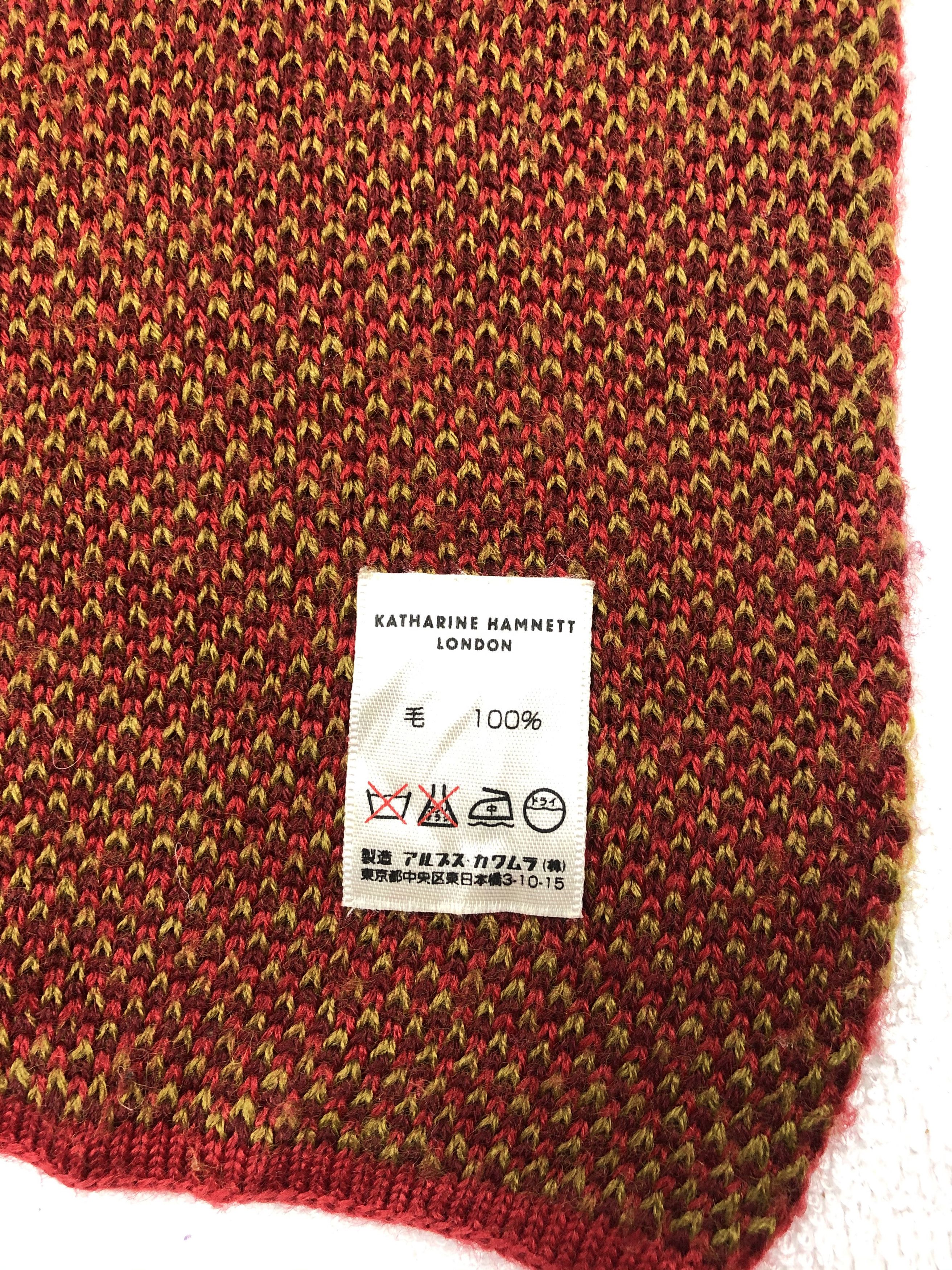 Katharine Hamnett London × Vintage Katharine Hamnett Scarf / Muffler / Neckwear Size ONE SIZE - 6 Thumbnail