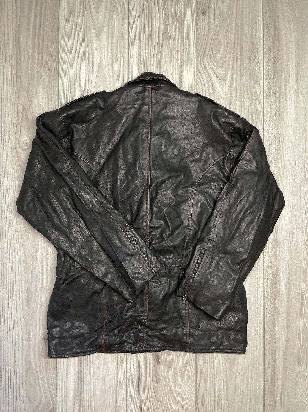 Vintage Vintage 80s 90s The Flying jacket moto leather archive Size US L / EU 52-54 / 3 - 3 Thumbnail