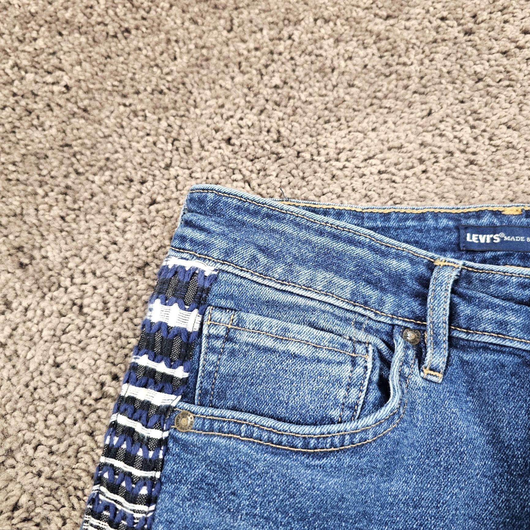 Levi's VINTAGE Levi's 721 Skinny Jeans Womens Regular Fit Stretch Denim 24x30 Blue 2010s Size 27" / US 4 / IT 40 - 3 Thumbnail