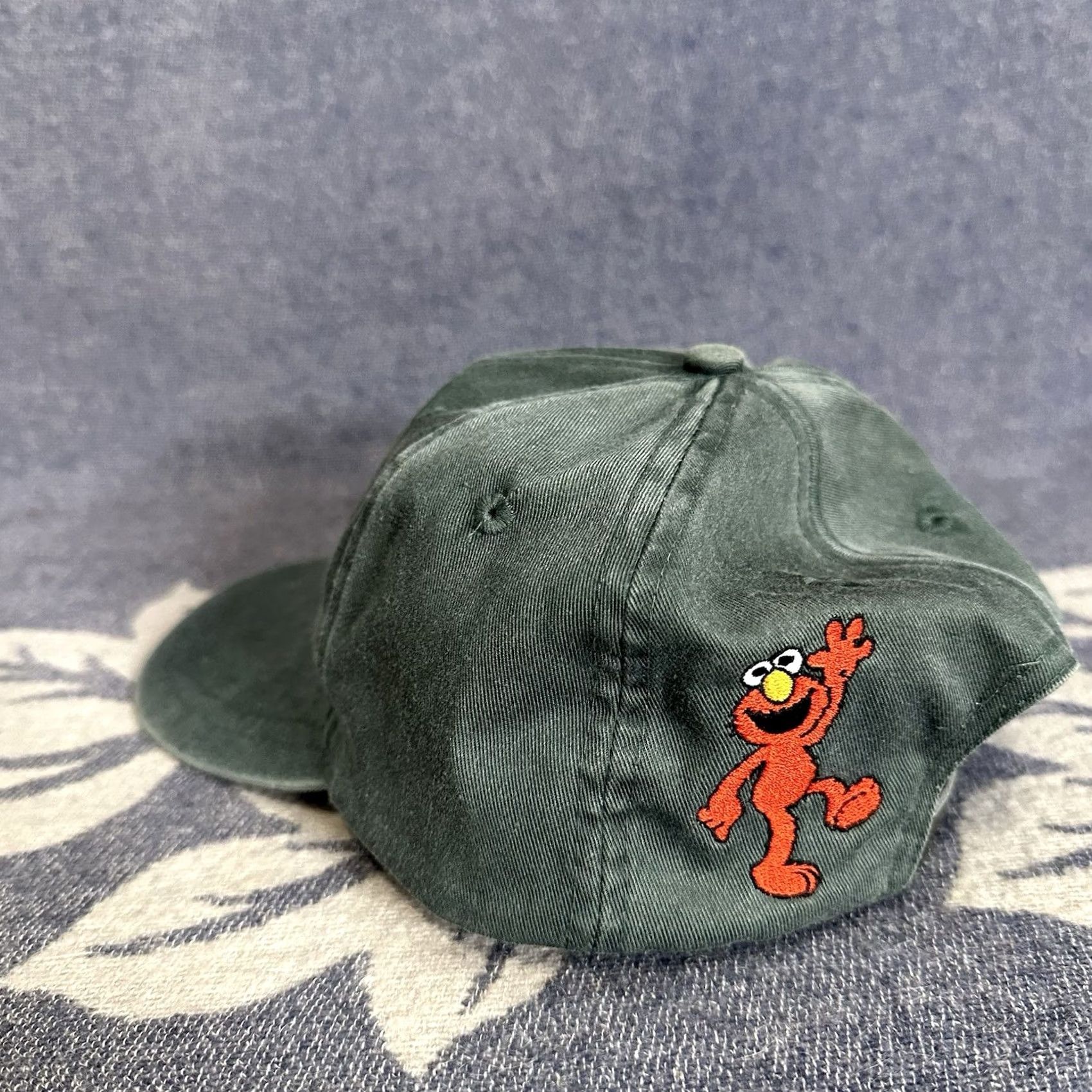 Vintage VINTAGE Sesame Street Elmo Embroidered Strapback Hat Cap One Size Green 90s Mens Size ONE SIZE - 4 Thumbnail
