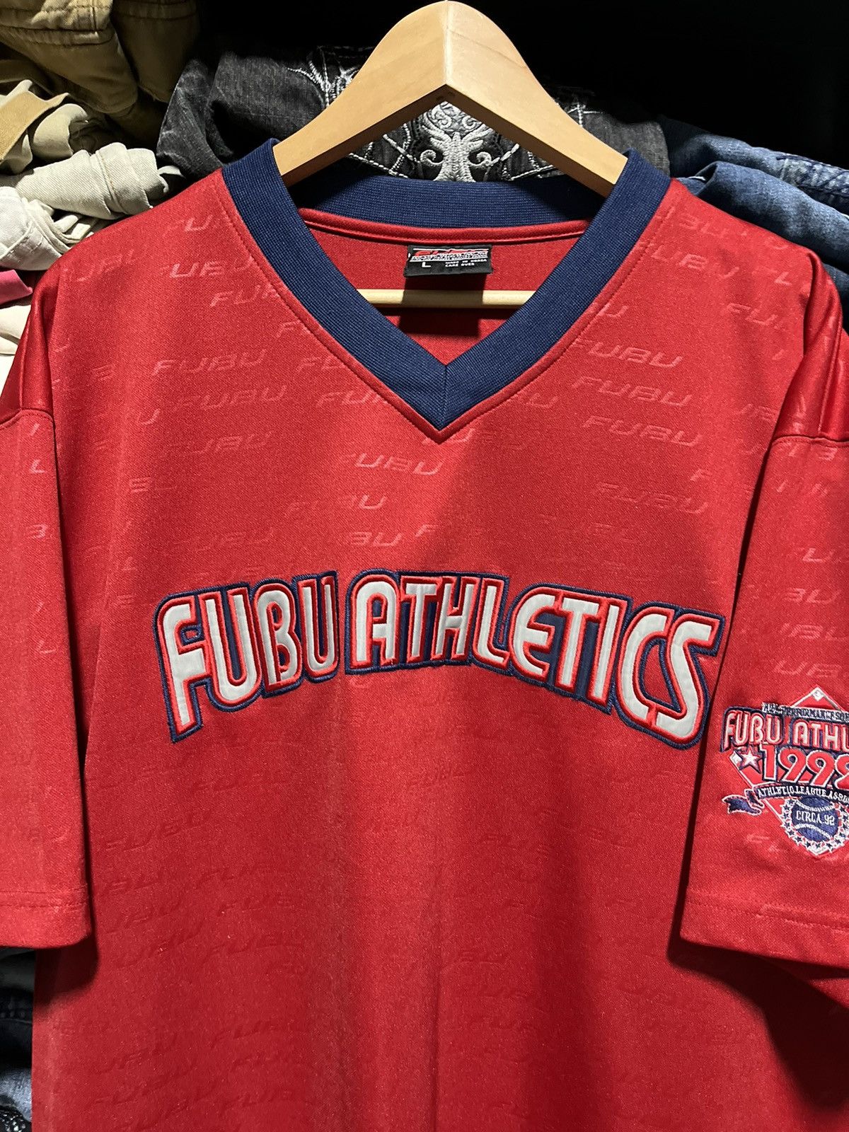 Fubu × JNCO × Vintage Crazy Vintage Y2K FUBU Jersey Hip-Hop Skater Rap Unique Size US XL / EU 56 / 4 - 4 Thumbnail