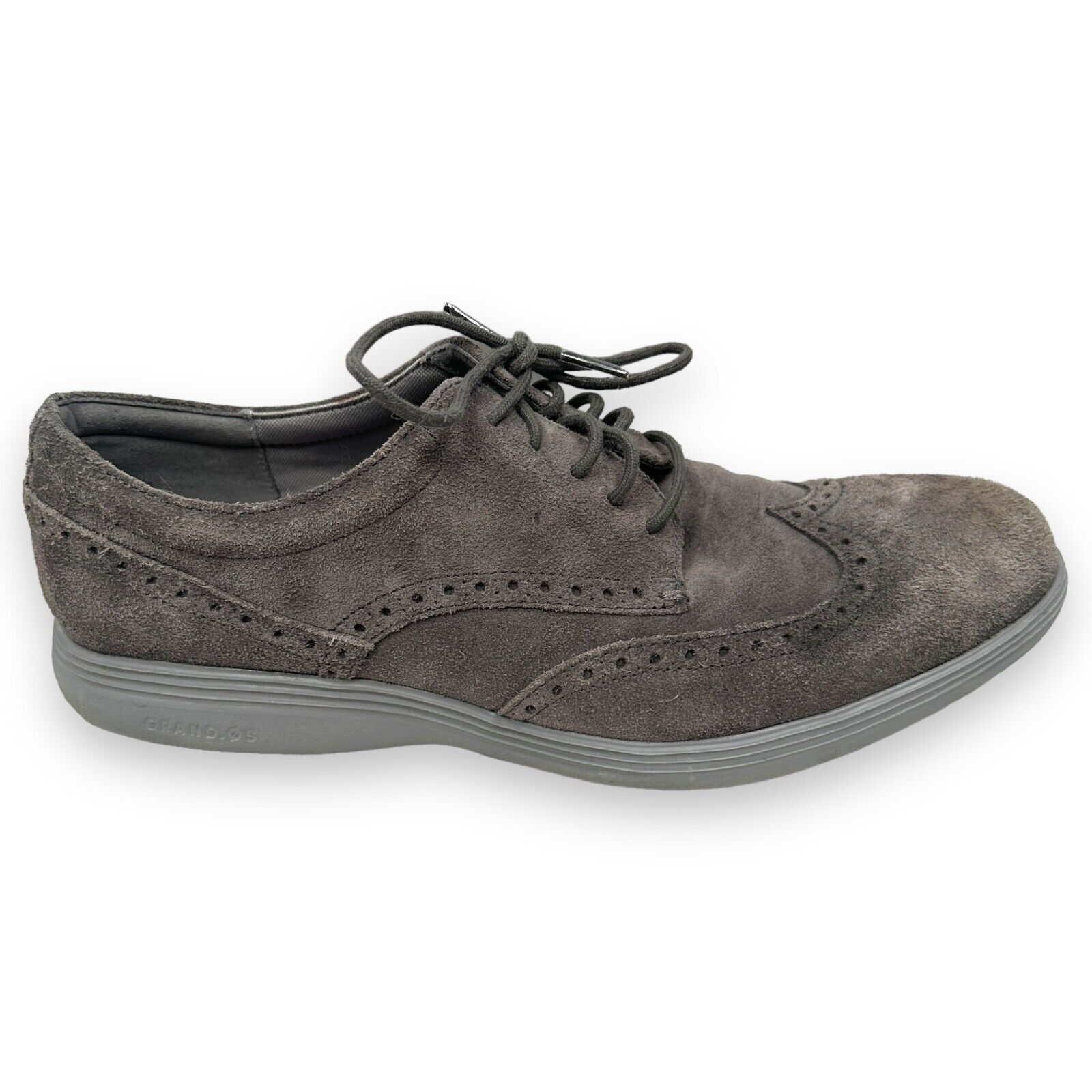 Cole Haan Cole Haan Grand Tour Wingtip Oxford Shoes 10.5 Gray Suede Size US 10.5 / EU 43-44 - 1 Thumbnail