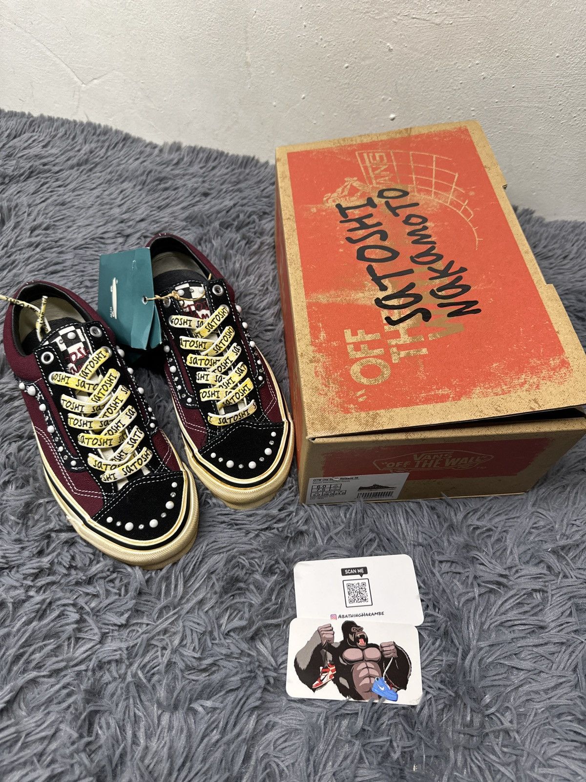 Satoshi Nakamoto × Vans Satoshi Nakamoto OTW Old Skool Vans Pearlized Burgundy FNF Size US 6.5 / EU 39-40 - 3 Thumbnail