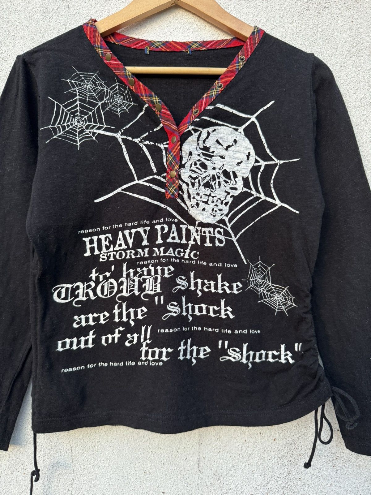 If Six Was Nine Seditionaries Gothic Spyder Web Skull Long Sleeve Shirt Size S / US 4 / IT 40 - 2 Thumbnail