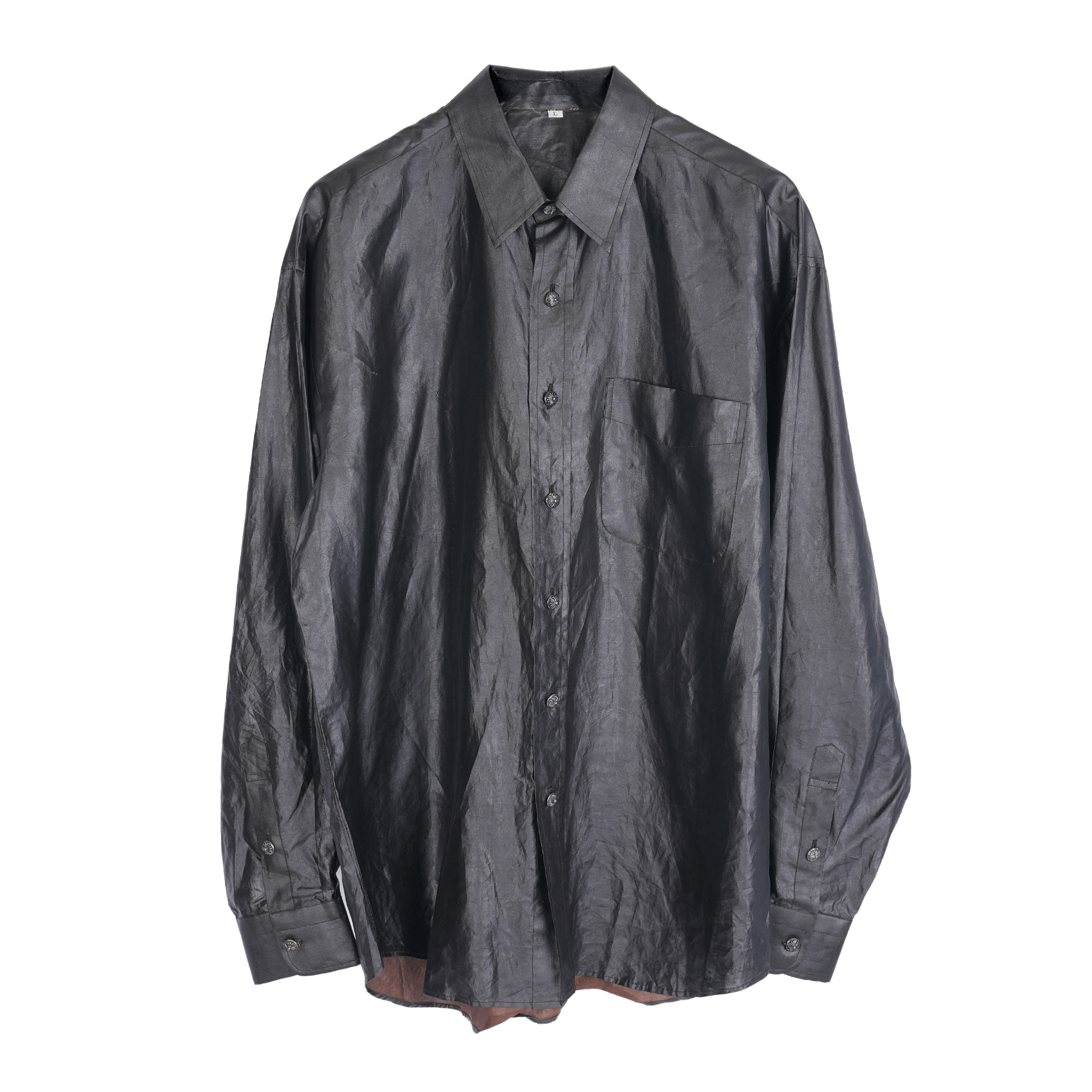 chrome hearts dress shirt Black Leather Cross Malhal Kita Chrome Hearts CHROME HEARTS 100%