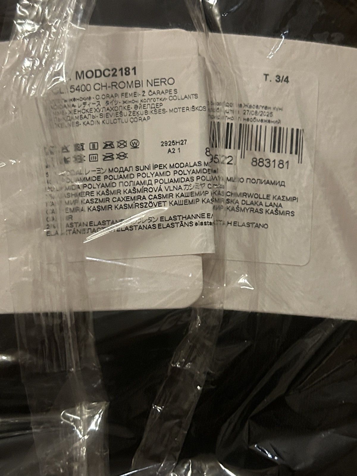 Calzedonia Calzedonia Diamond Tights with Cashmere Black M/L Black Size ONE SIZE - 4 Thumbnail