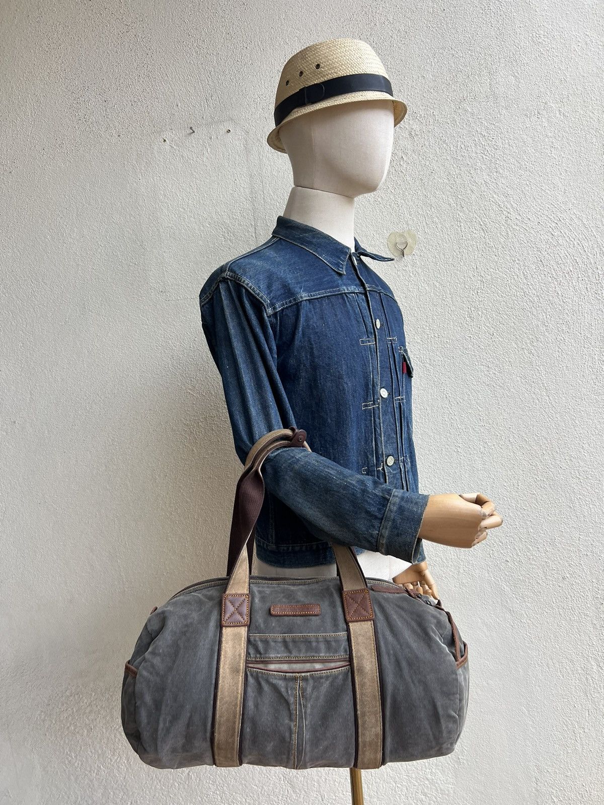 MasterPiece Vintage Masterpiece Japan Sun Fade Distressed Boston Bag Size ONE SIZE - 4 Thumbnail