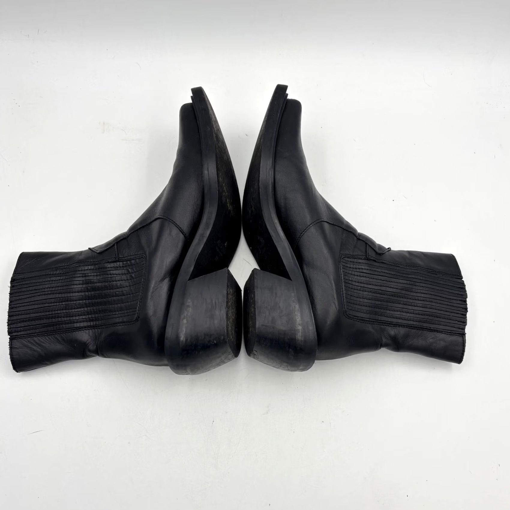 ALOHAS Alohas Leather Ranch Boots Western Black 39 US 8.5 Women's Size US 9 / IT 39 - 6 Thumbnail