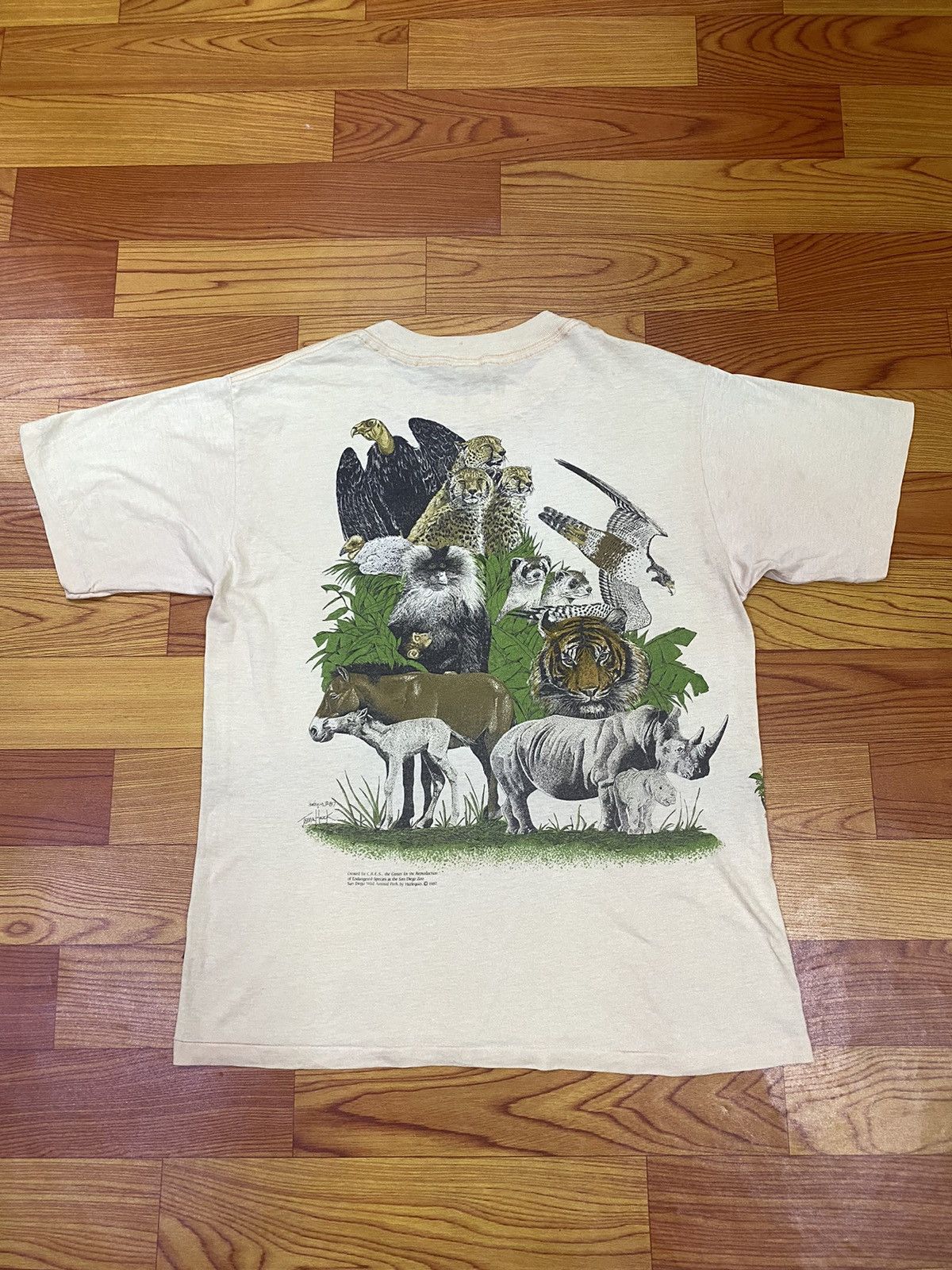 Vintage Rare Vintage 80s Animal Tee By Harlequin Size US M / EU 48-50 / 2 - 4 Thumbnail