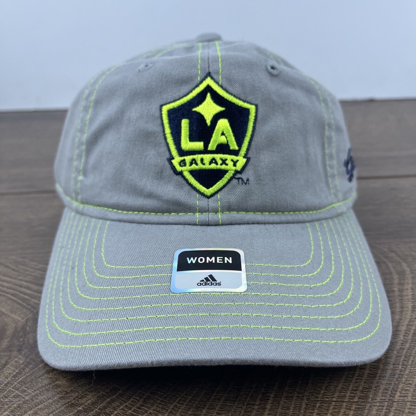Adidas LA Galaxy Adidas Hat Womens MLS Hat Gray Cap Adjustable Hat Size ONE SIZE - 2 Thumbnail