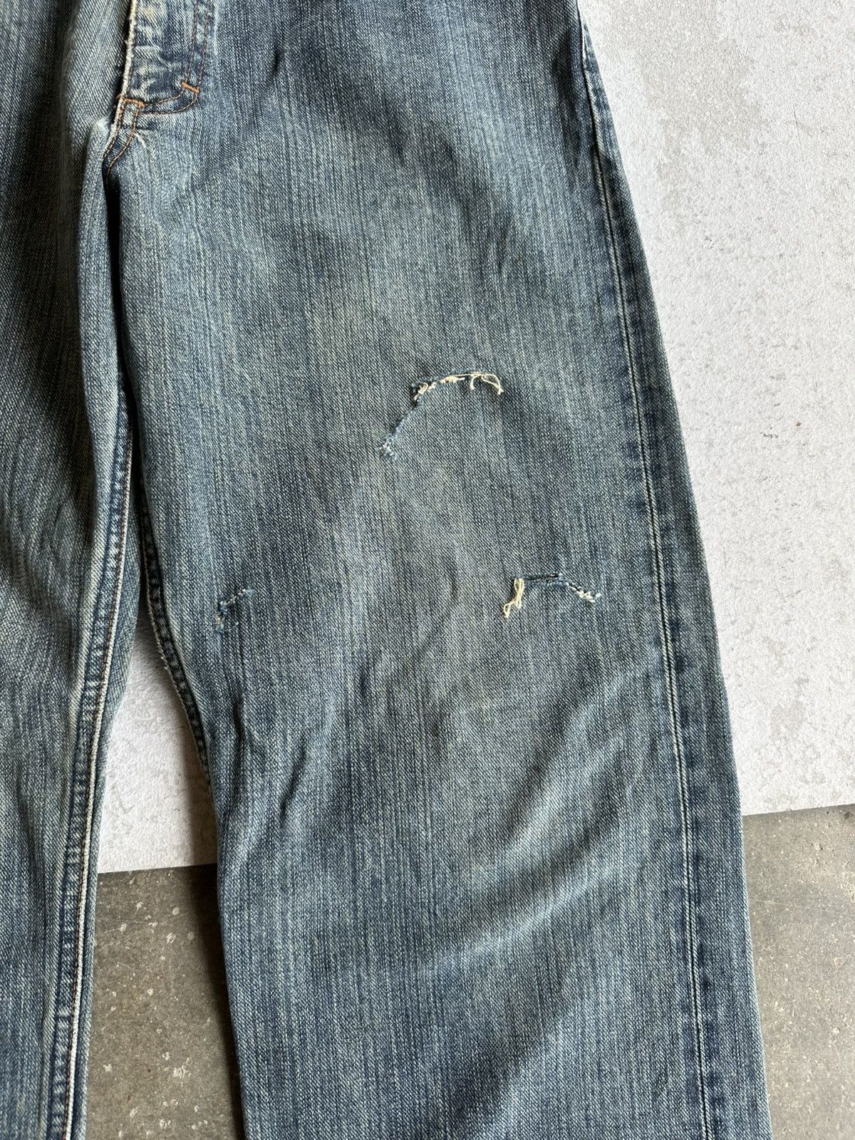 Lee OFFER ACCEPT🩸Vintage LEE Ripped Jean Distressed Denim Pants Size US 31 - 7 Thumbnail