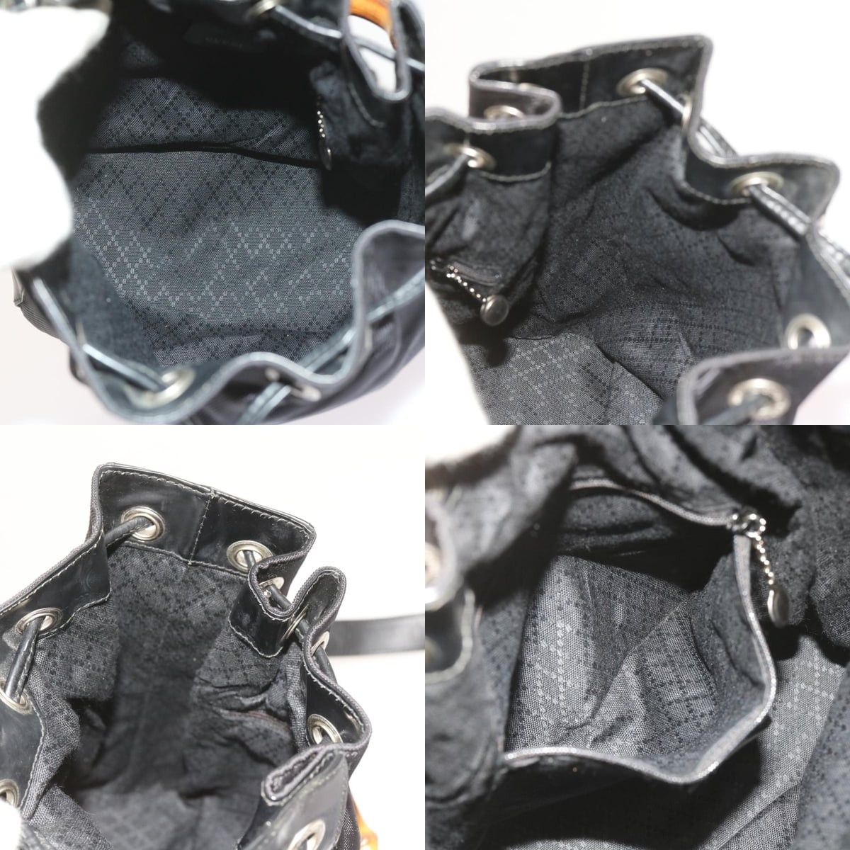 Gucci GUCCI Bamboo Shoulder Bag Nylon Black Size ONE SIZE - 12 Thumbnail