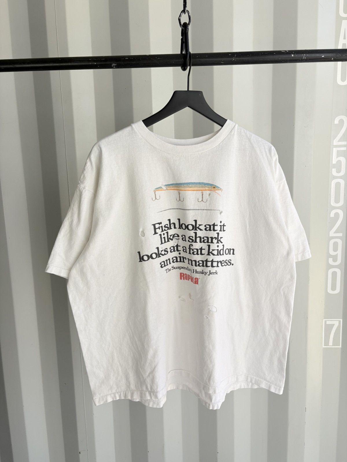 Vintage Vintage Fishing Thrashed Distressed Shirt Grunge Band Size US XXL / EU 58 / 5 - 1 Thumbnail