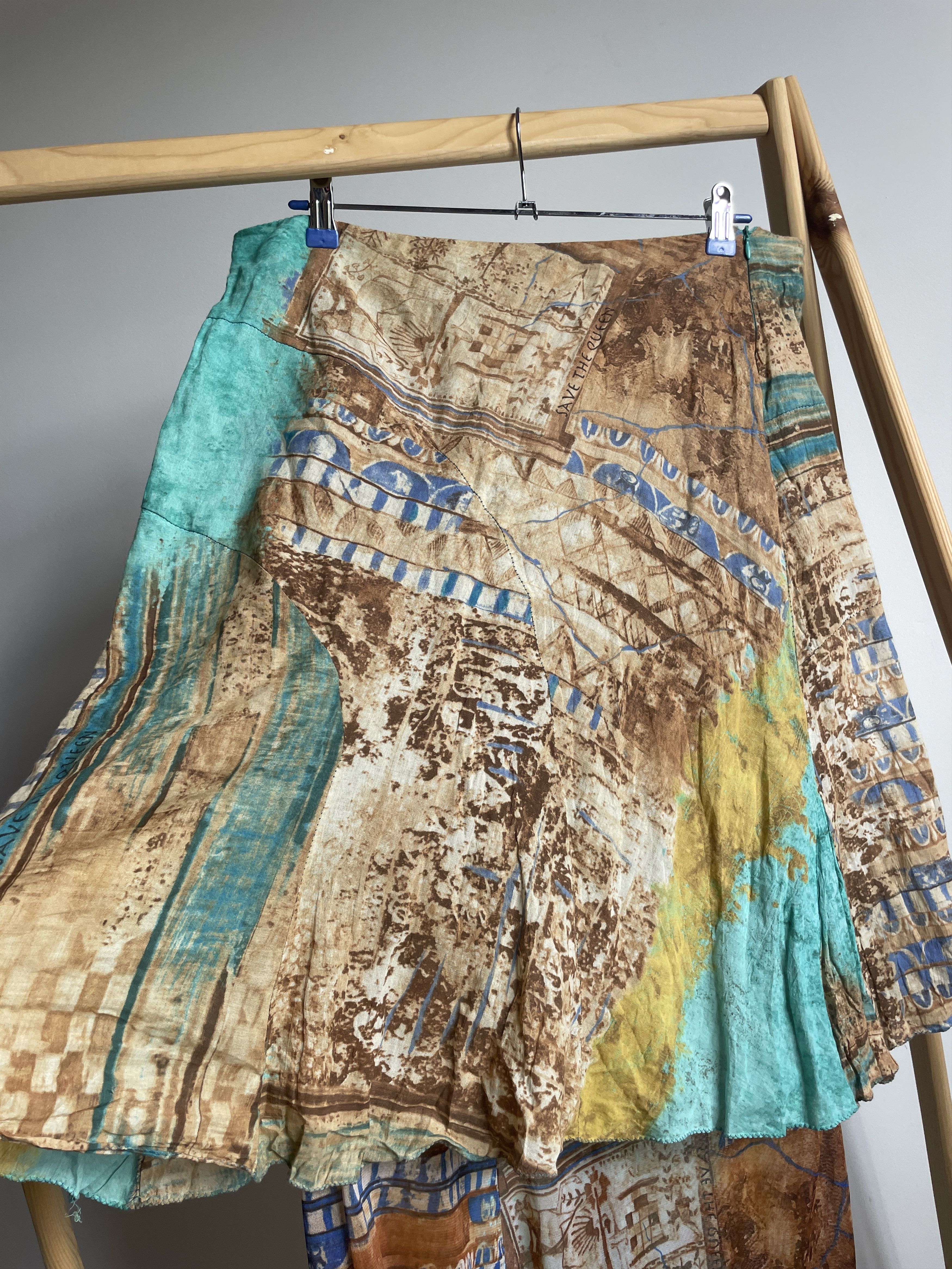 Other Save The Queen Cotton/Metal Layered Midi Skirt Size W34 Size 34" / US 12 / IT 48 - 5 Thumbnail