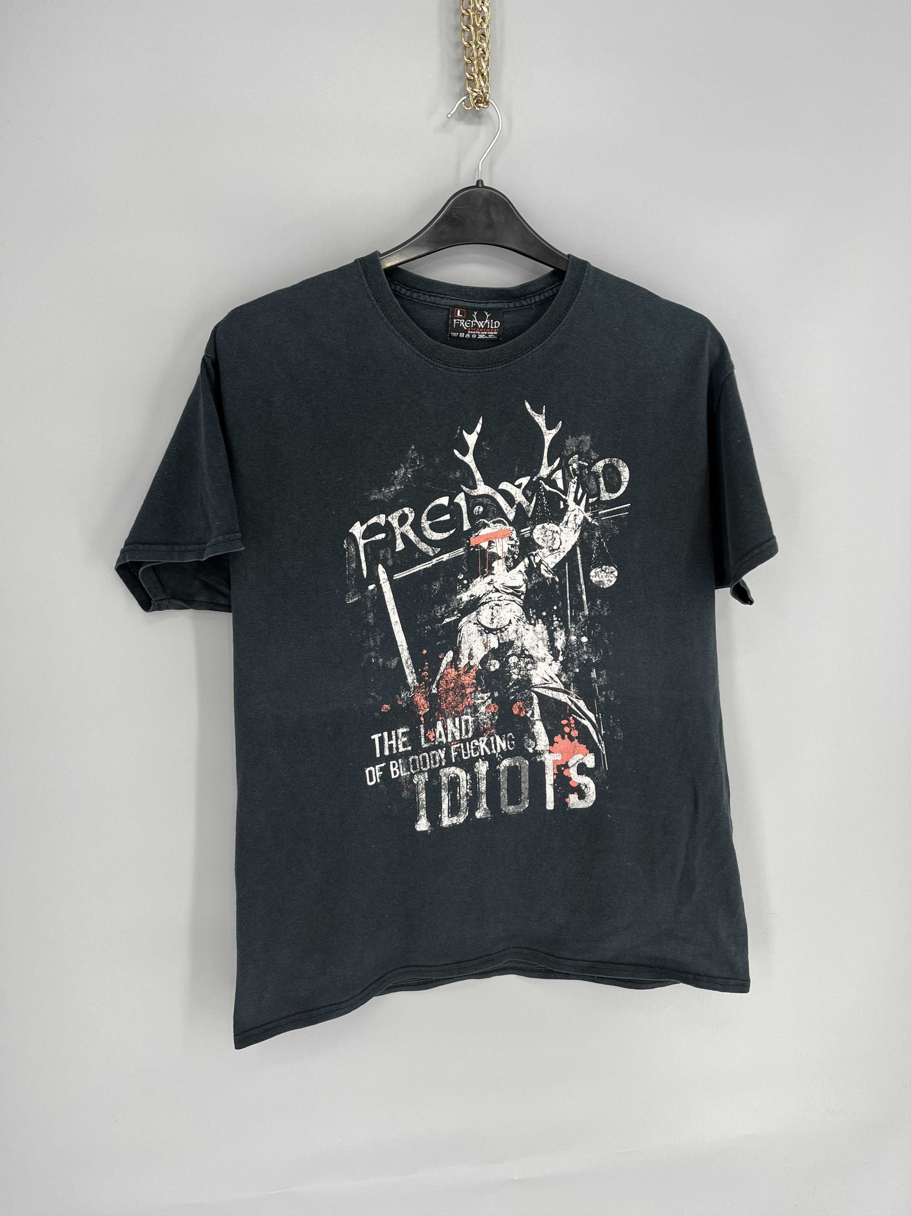 Band Tees Vintage Frei WILD Band tee Skull T shirt Black Size US L / EU 52-54 / 3 - 2 Thumbnail