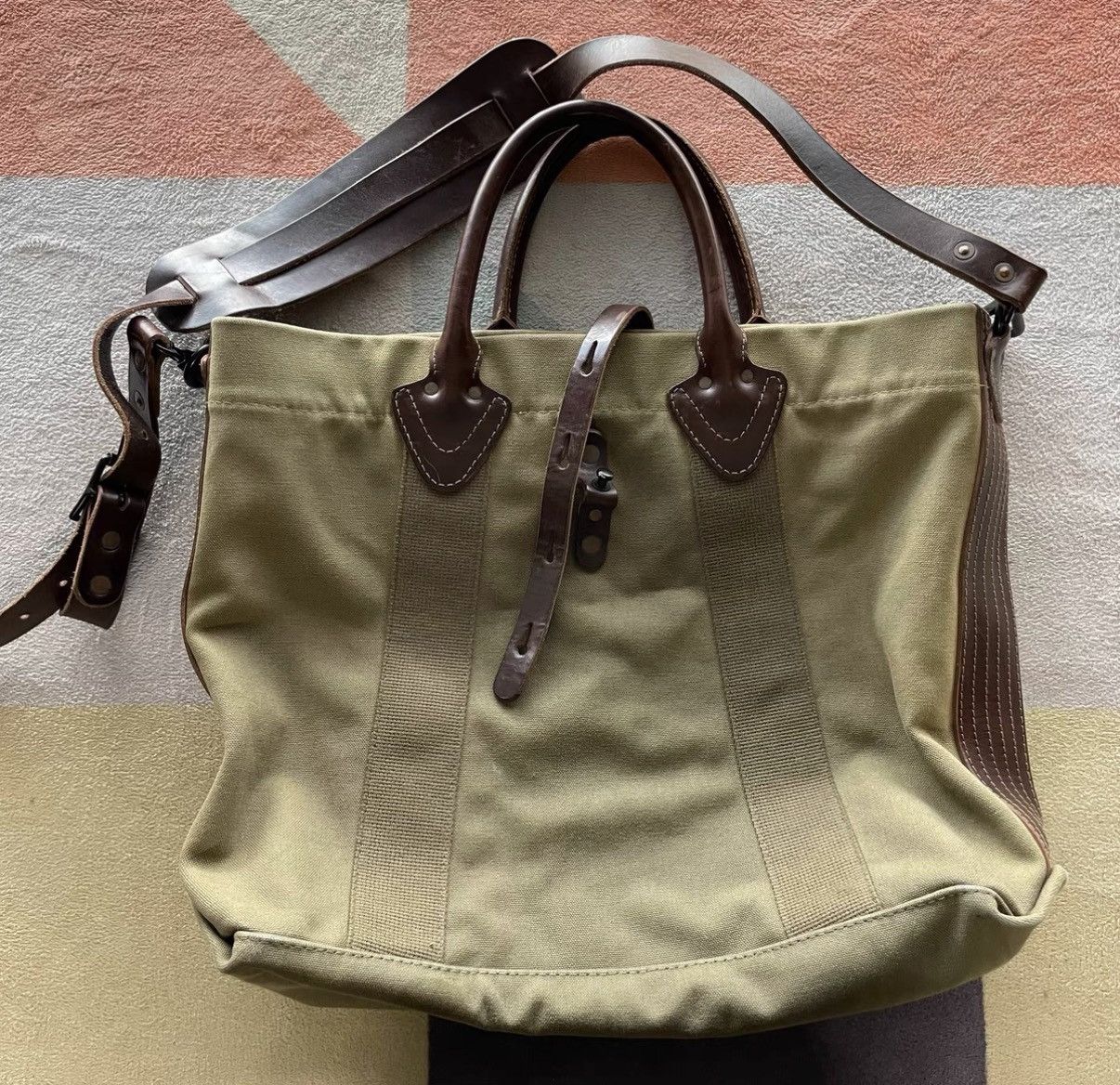 RRL Ralph Lauren RRL Ralph Lauren Double RL Canvas Tote Bag K22 Size ONE SIZE - 1 Thumbnail