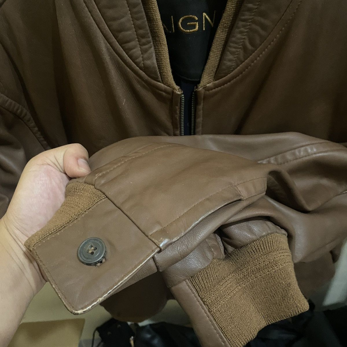Aigner Aigner Leather Jacket brown vintage Size US L / EU 52-54 / 3 - 4 Thumbnail