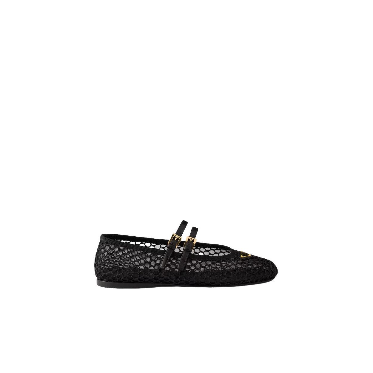 Prada PRADA $1070 Black Mesh Fabric Ballerinas New And Authentic ( Size US 7 / IT 37 - 2 Thumbnail