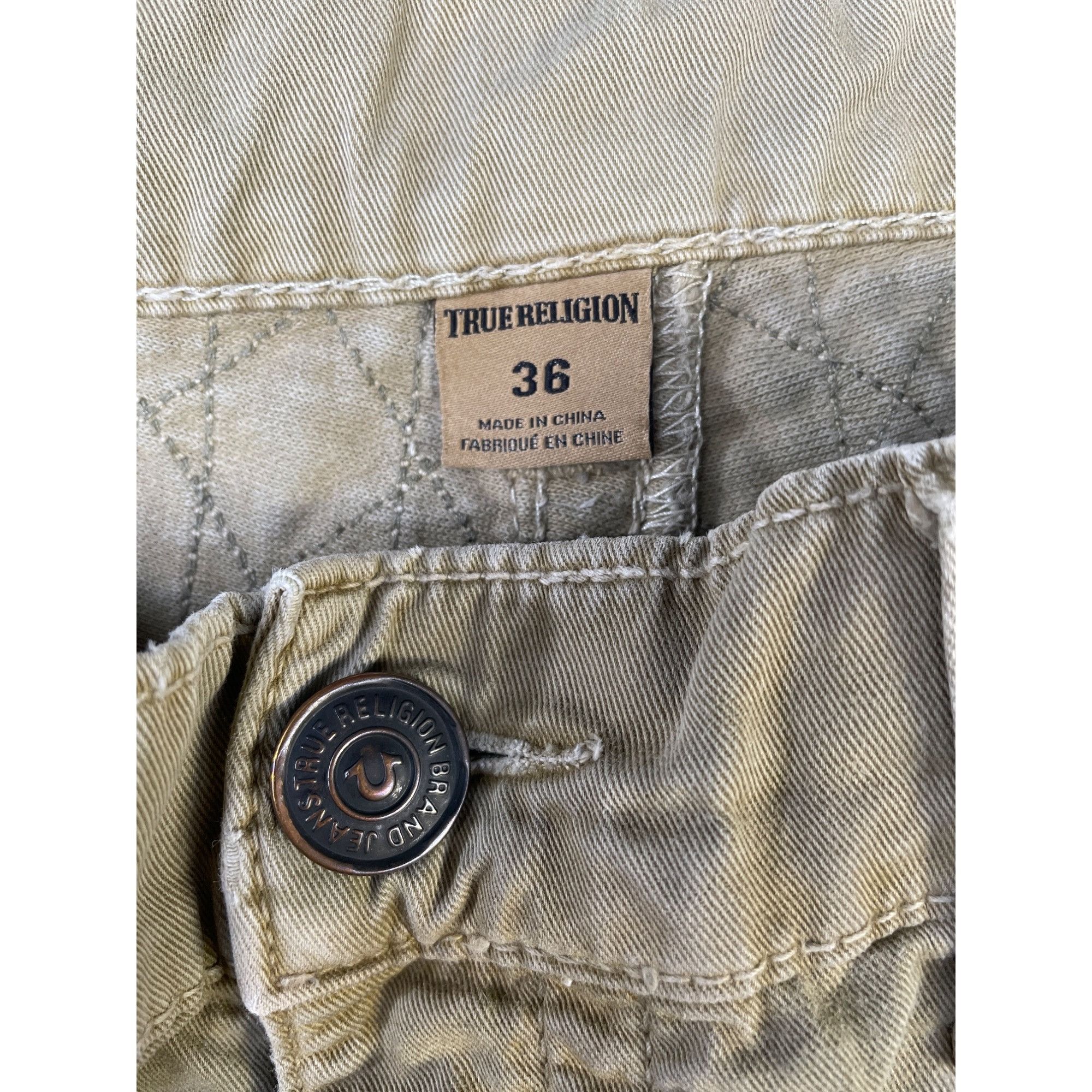 True Religion True Religion Men's Tan Straight Leg Pants 36x31 SKU 5990 Size US 36 / EU 52 - 4 Thumbnail