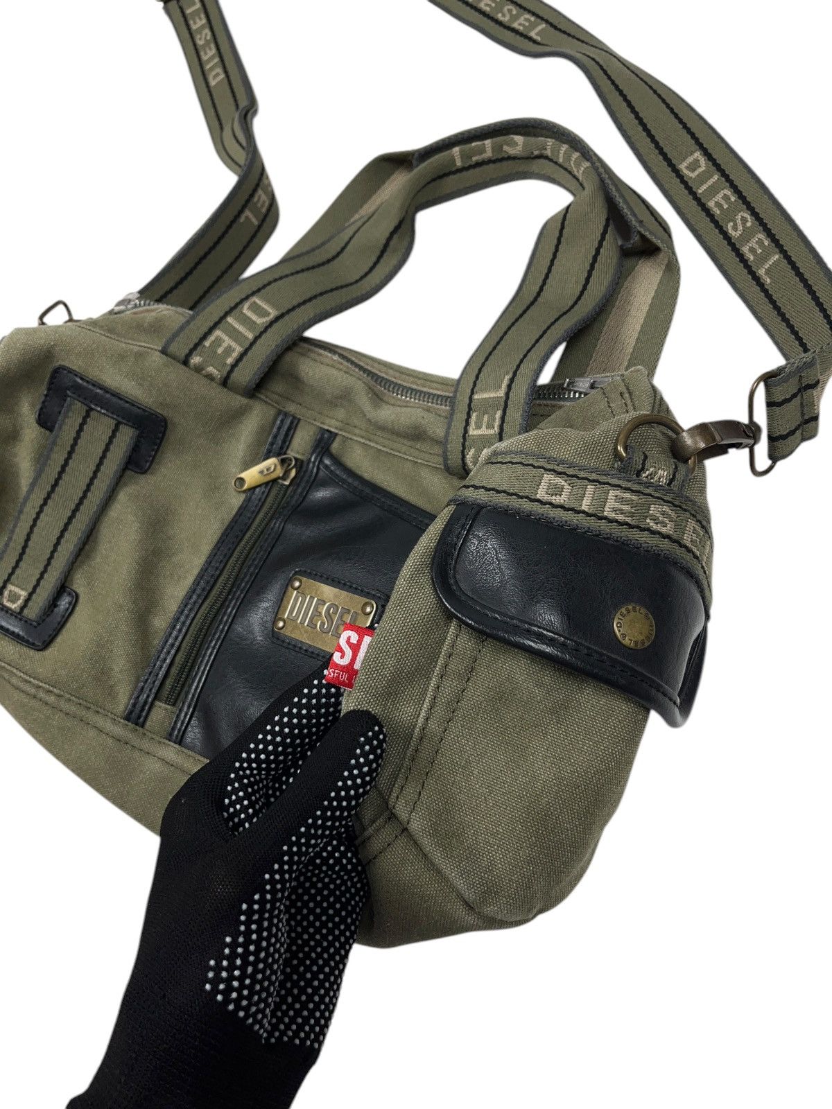 Diesel Vintage Diesel Canvas Khaki Crossbody Bag Utility Size ONE SIZE - 4 Thumbnail