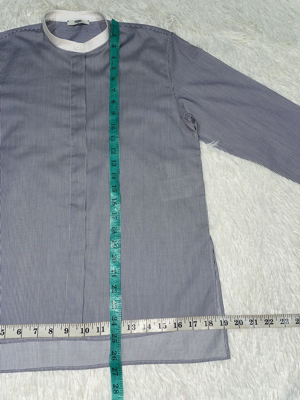 Fendi FENDI Pinstripes Button Down Cotton Shirt Size S / US 4 / IT 40 - 18 Thumbnail