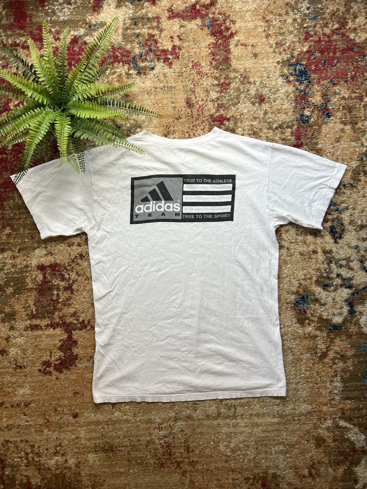 Adidas × Vintage 🕊️ 90’s ADIDAS TEAM RETRO Y2K BIG BACK LOGO TEE Size US M / EU 48-50 / 2 - 1 Thumbnail