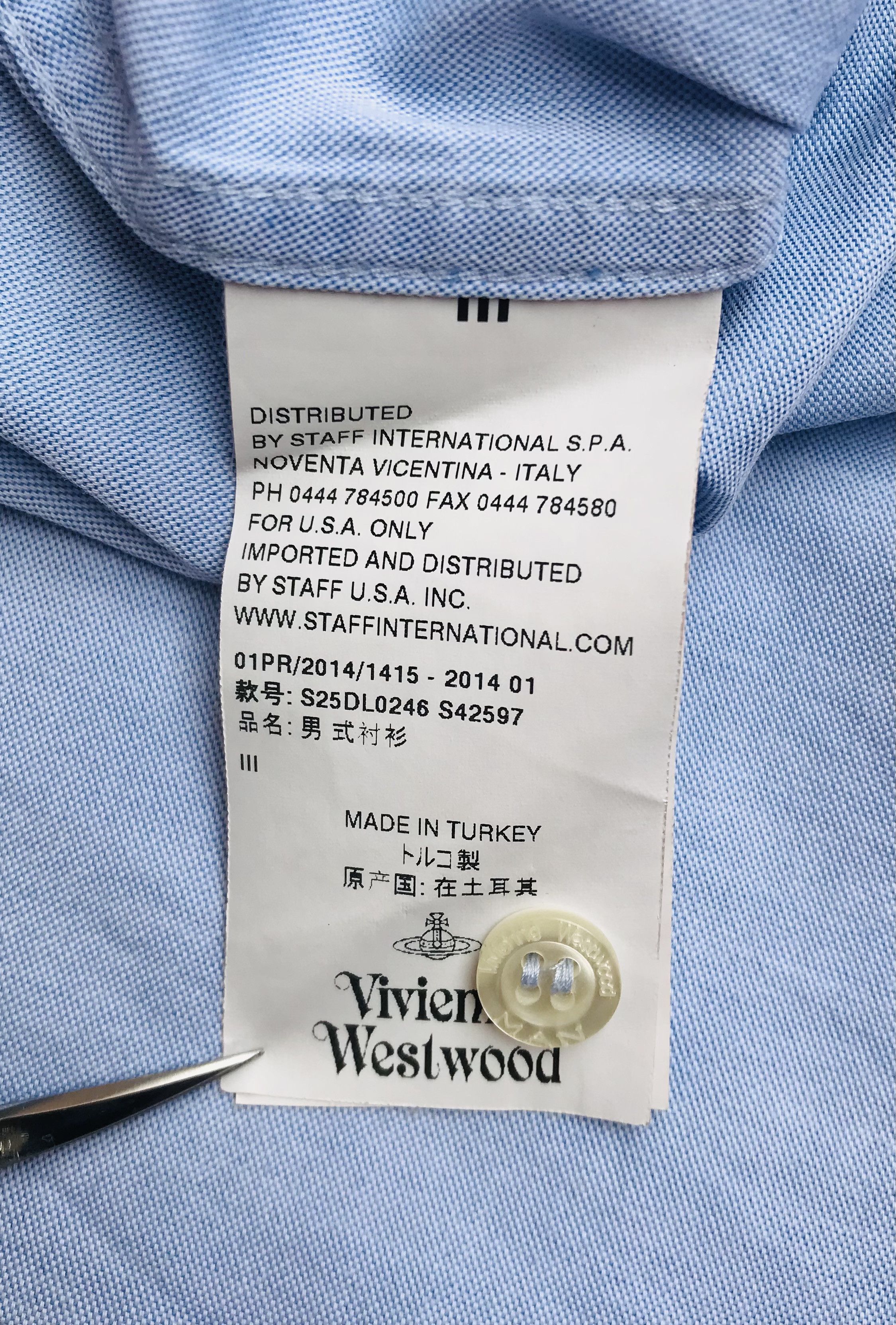 Vivienne Westwood Vivienne Westwood Man Long Sleeve Dress Shirt Button Men's Size US L / EU 52-54 / 3 - 8 Thumbnail