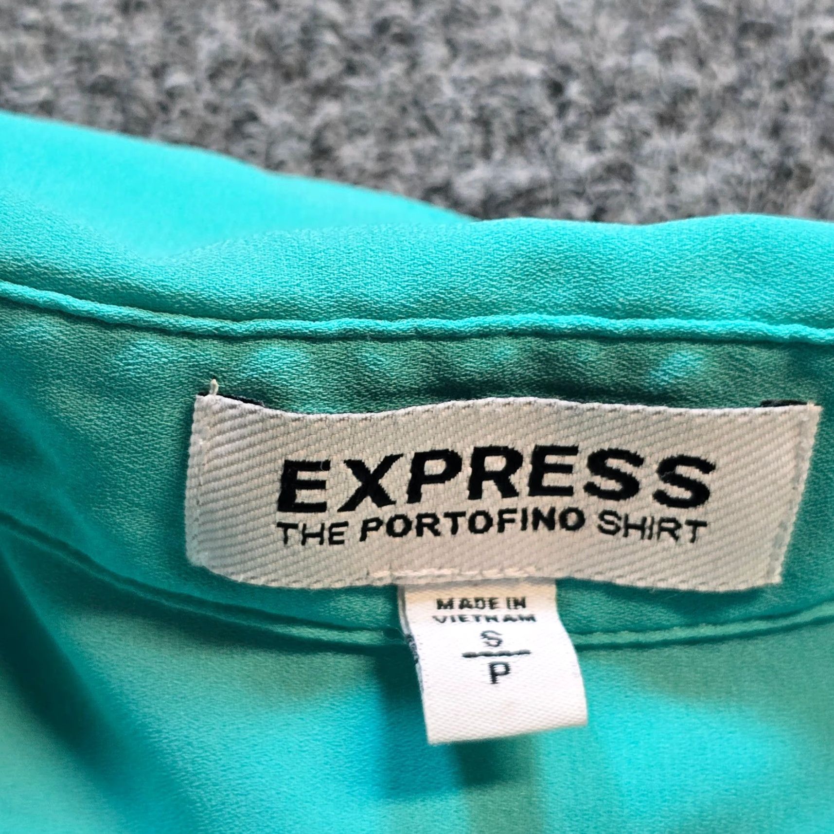 Express Express Top Women XS Green Portofino Sheer Long Sleeve Button Casual Career Blouse Size XS / US 0-2 / IT 36-38 - 4 Thumbnail
