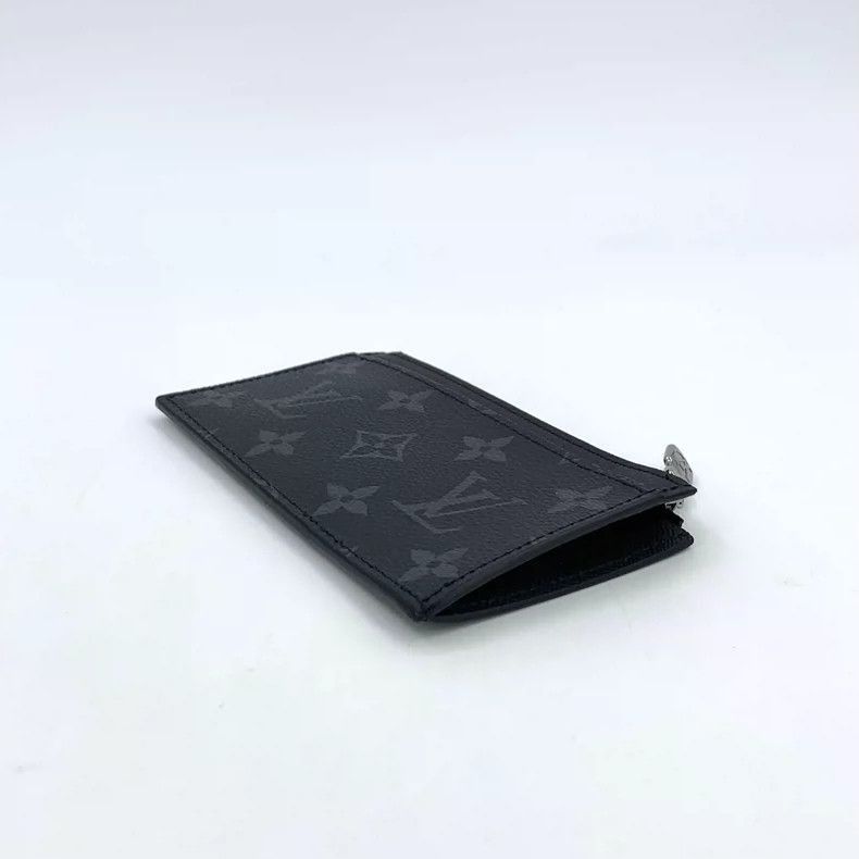 Louis Vuitton Louis Vuitton Black Gray Logo Leather Wallet -2505 Size ONE SIZE - 3 Thumbnail