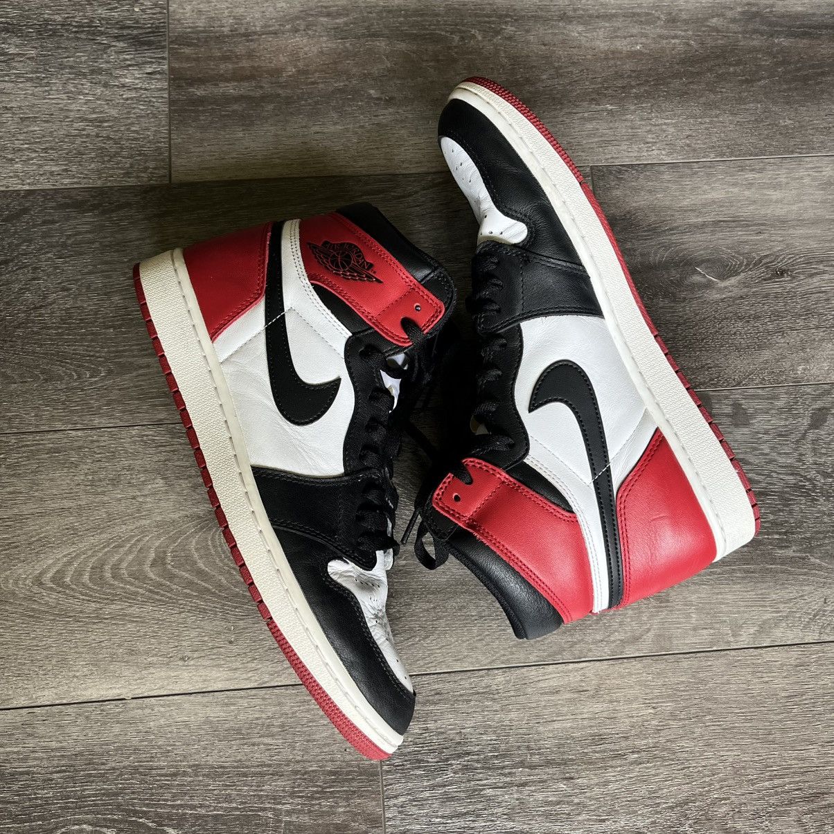 Jordan Brand Air Jordan 1 Retro High Black Toe 2016 Men’s Shoes Size 12 Size US 12 / EU 45 - 1 Thumbnail