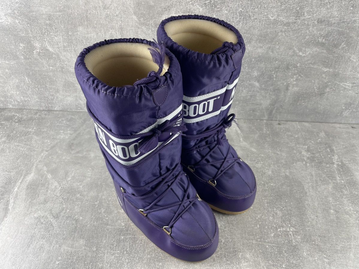 Moon Boot Moon Boot The Original Purple Nylon Snow Boots 1990s Size US 7 / IT 37 - 3 Thumbnail