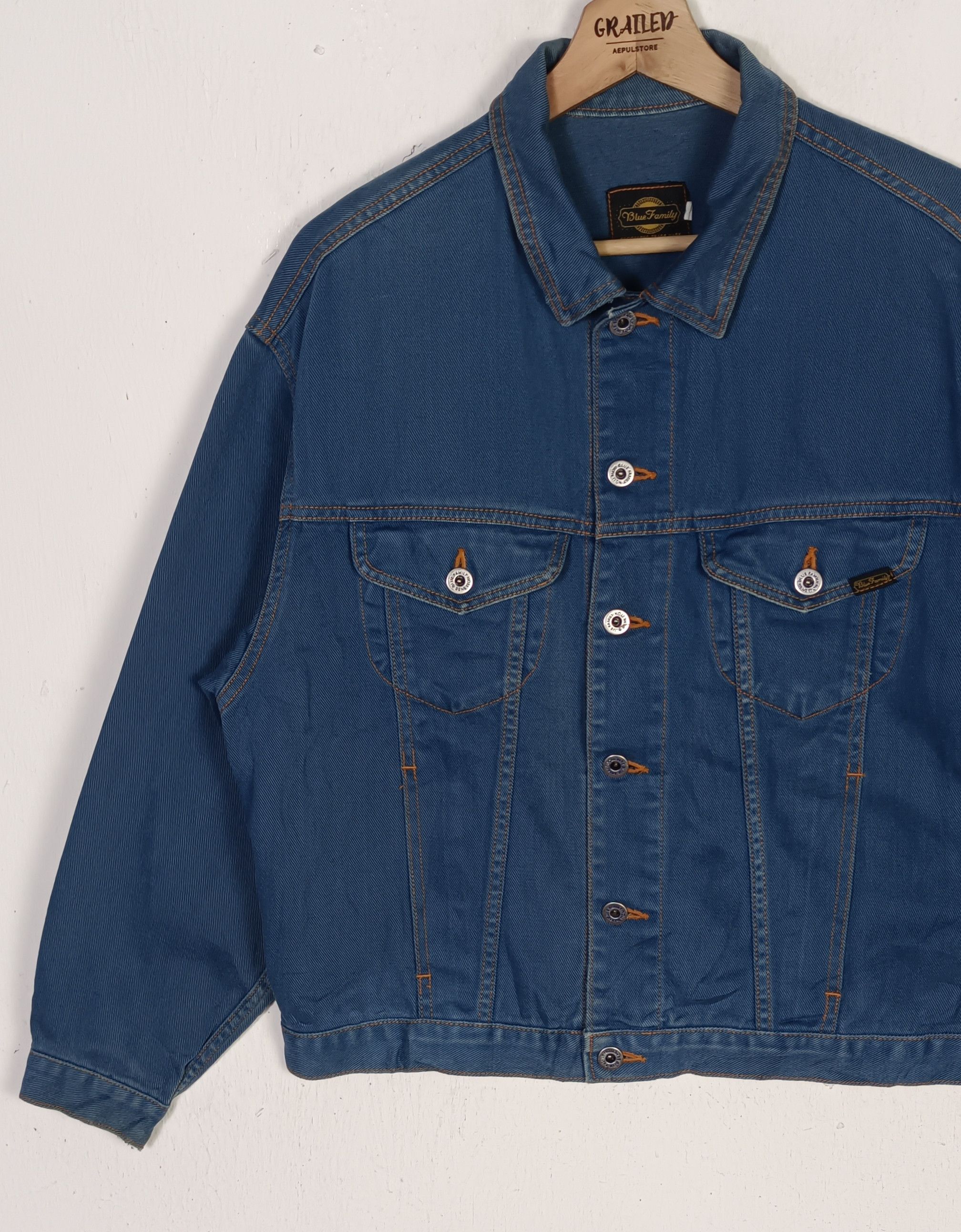 Benetton × Vintage Blue Family by Benetton Denim Jacket Size US M / EU 48-50 / 2 - 4 Thumbnail