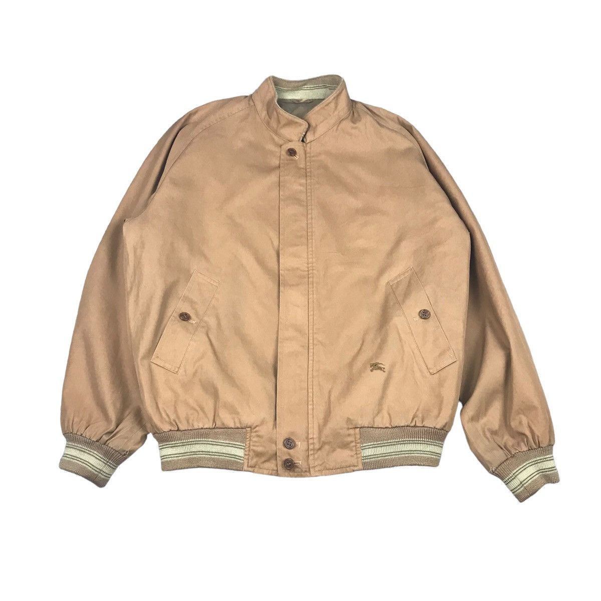 Burberry × Vintage VINTAGE BURBERRY KHAKI ZIPPER JACKET Size US M / EU 48-50 / 2 - 1 Thumbnail