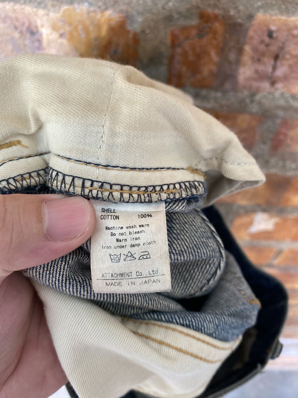 Kazuyuki Kumagai Attachment Indigo Wash and Rusty faded denim Size US 31 - 17 Thumbnail