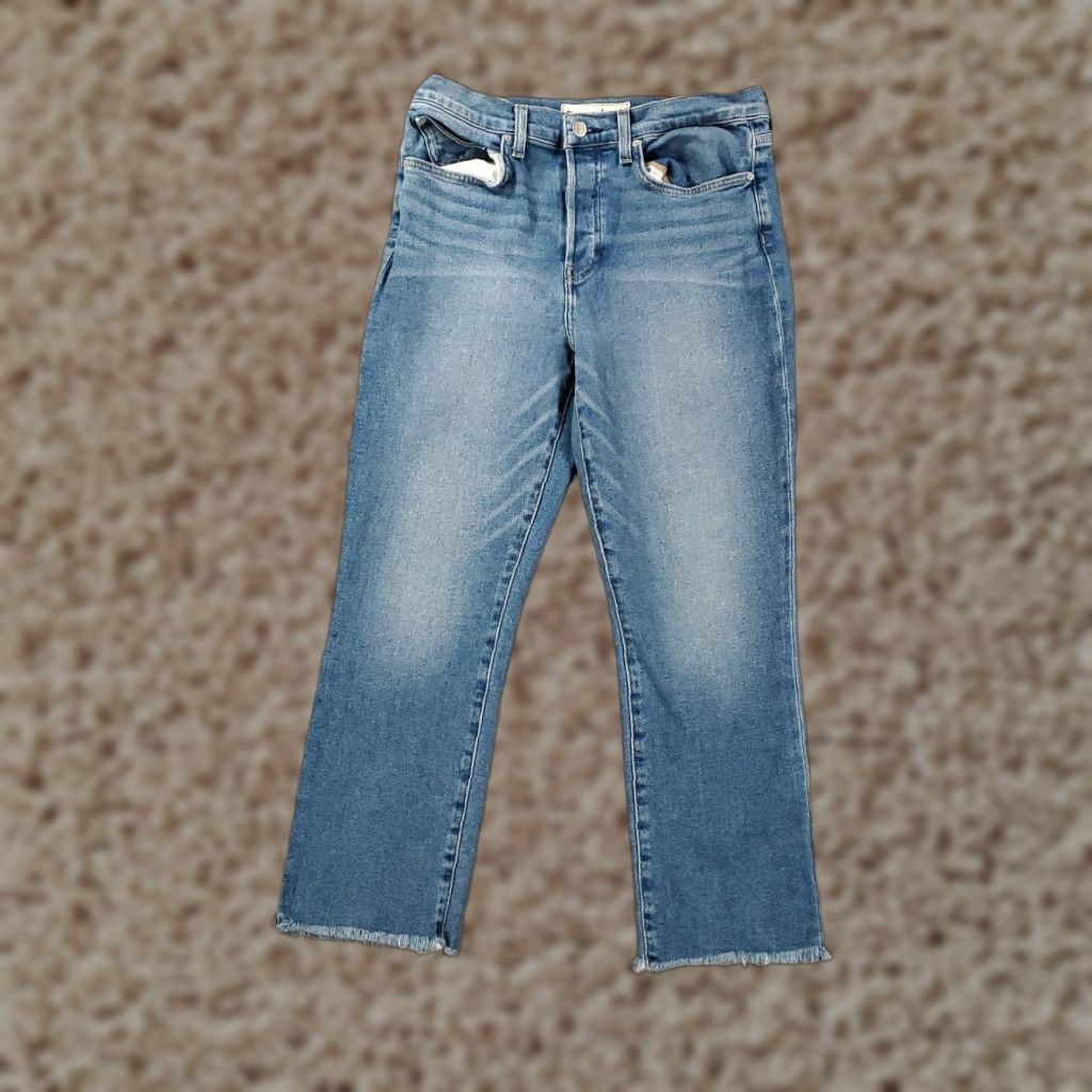 Frank & Eileen FRANK & EILEEN Cork Jeans Womens 31 Blues Denim Ankle 5-Pocket Stretch Cotton Spandex Regular Zip Button Vintage? No. Size 24" / US 00 / IT 34 - 1 Thumbnail