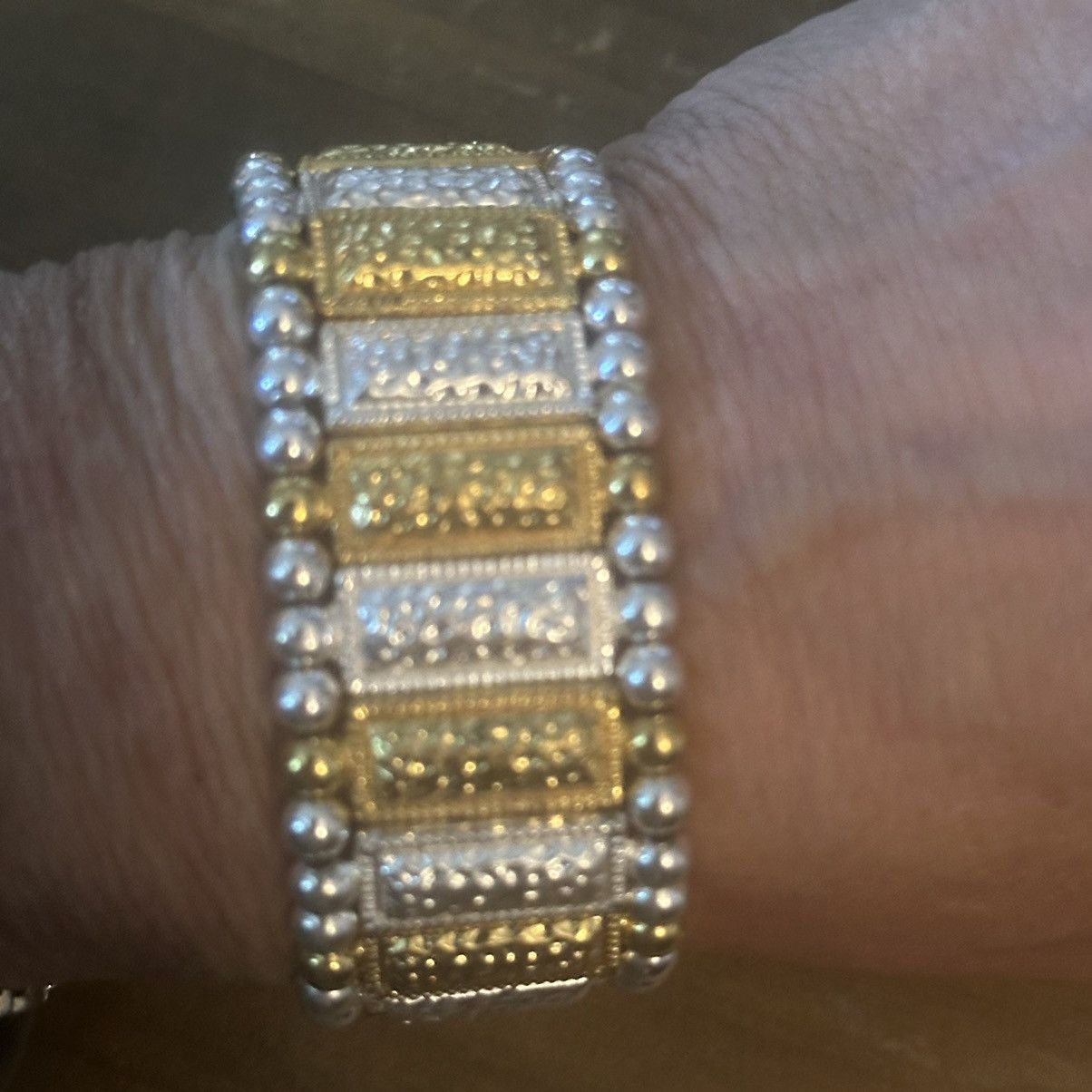 Other Two tone metal stretch bracelet Size ONE SIZE - 4 Thumbnail