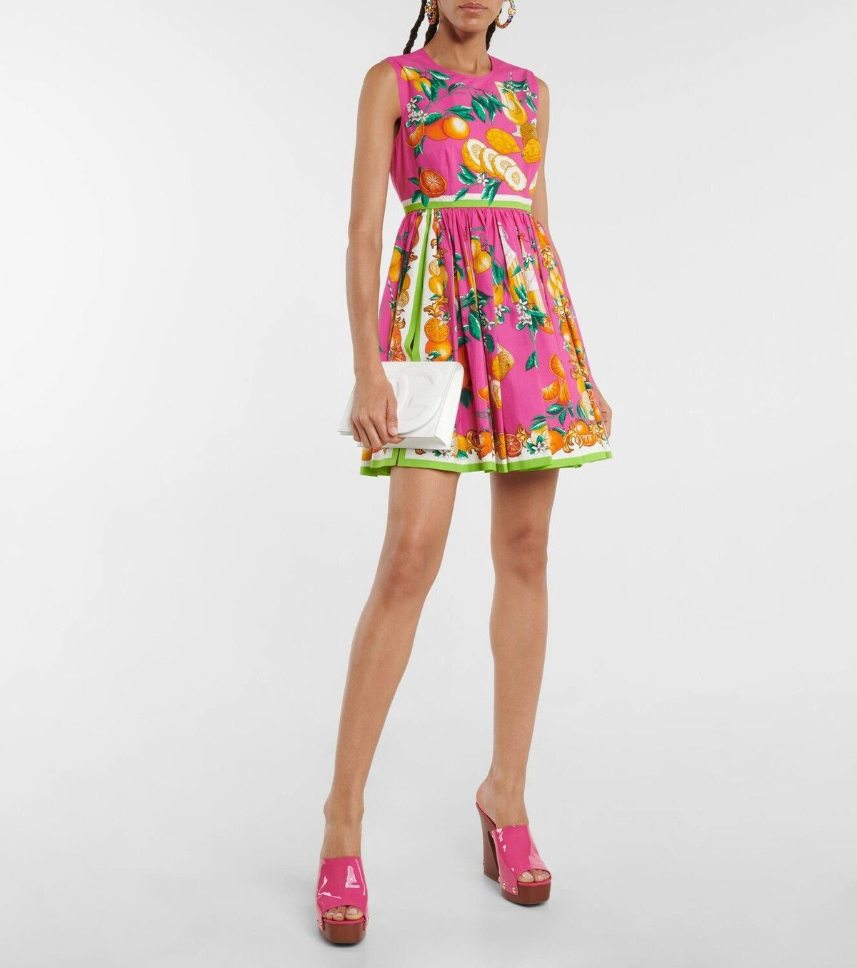 Dolce & Gabbana o1y0925 Geometric Heel Mules in Fuchsia Size US 5.5 / IT 35.5 - 5 Thumbnail