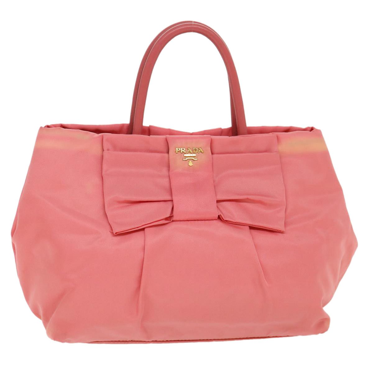 image of Prada Hand Bag Nylon Pink Auth 40050 in Black, Women's
