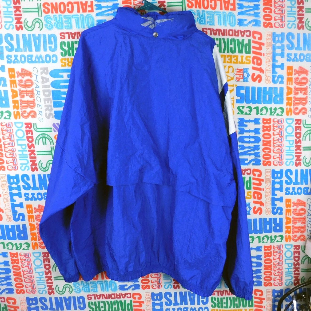 Reebok 90s Reebok Windbreaker Size 2XL Blue Shoulder Logo Kamikaze Size US XXL / EU 58 / 5 - 2 Thumbnail