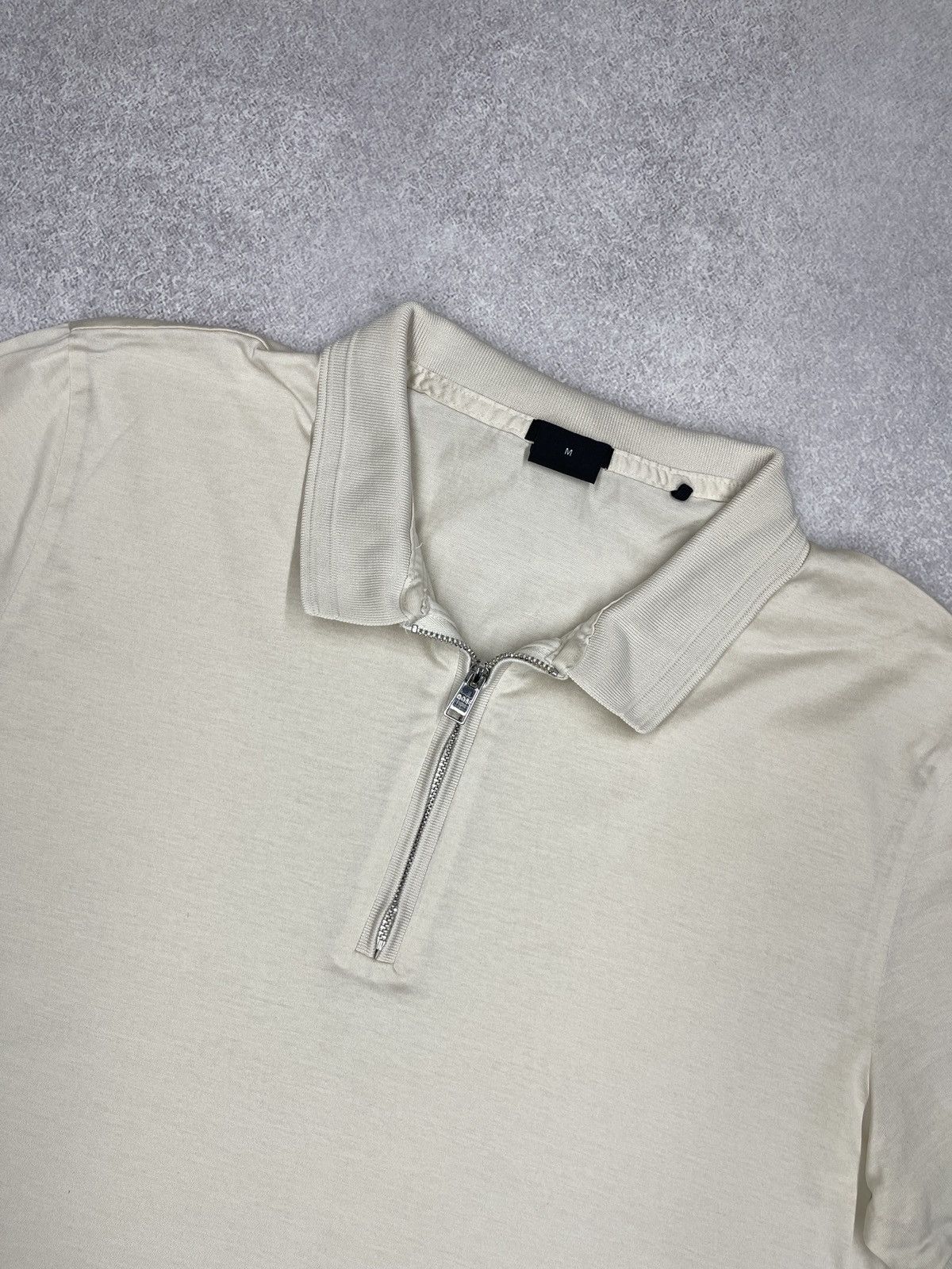 Hugo Boss Mens Hugo Boss Polston Zip Polo Beige Y2K Size M Size US M / EU 48-50 / 2 - 4 Thumbnail