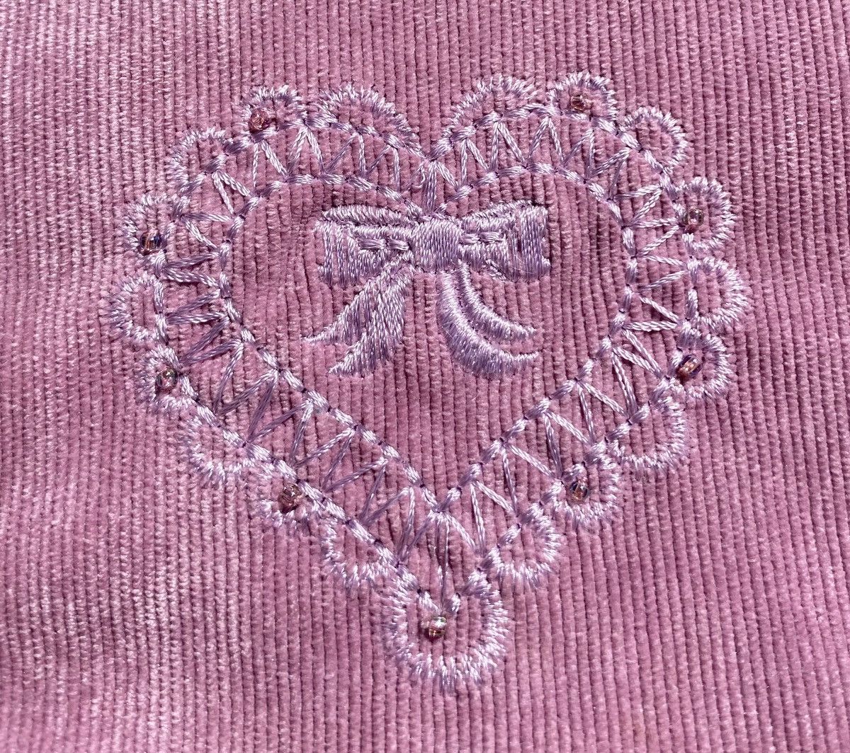 Other VTG Y2K Alfred Dunner Hearts Ribbons Corduroy Vest Womens Lg Size L / US 10 / IT 46 - 3 Thumbnail