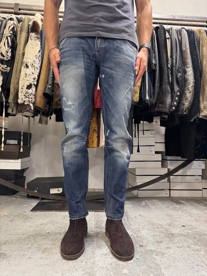 Designer × Dolce & Gabbana × Vintage 2010s Dolce & Gabbana Navy Brut Denim Jeans Size US 32 / EU 48 - 1 Thumbnail