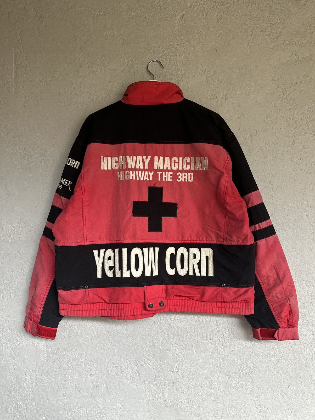 Yellow Corn sledge hammer 3rd Faded Motorcycle jackets