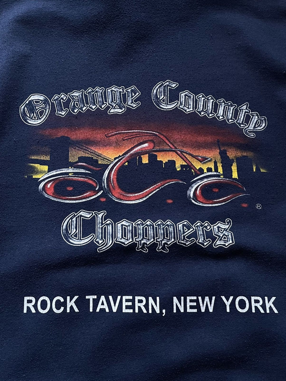 Harley Davidson Vintage Y2K Orange Country Choppers New York Biker Hoodie Size US M / EU 48-50 / 2 - 5 Thumbnail
