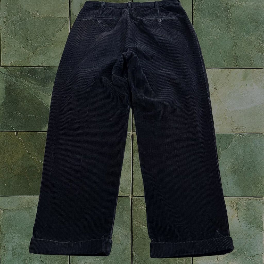Jos. A. Bank Pants Mens 32x29 Blue Straight Leg Corduroy Cuffed Dress 90s Preppy, Men's