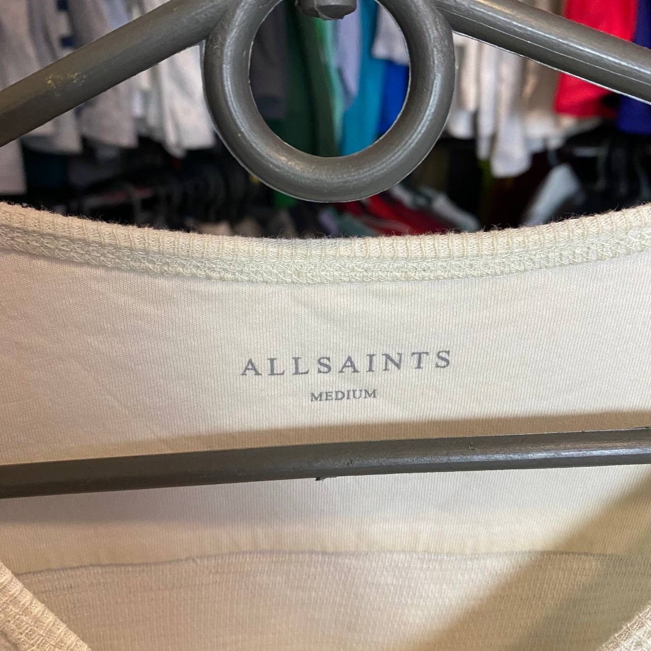 Allsaints × Designer Mens Allsaints Small logo basic y2k streetwear sweater Size US M / EU 48-50 / 2 - 3 Thumbnail