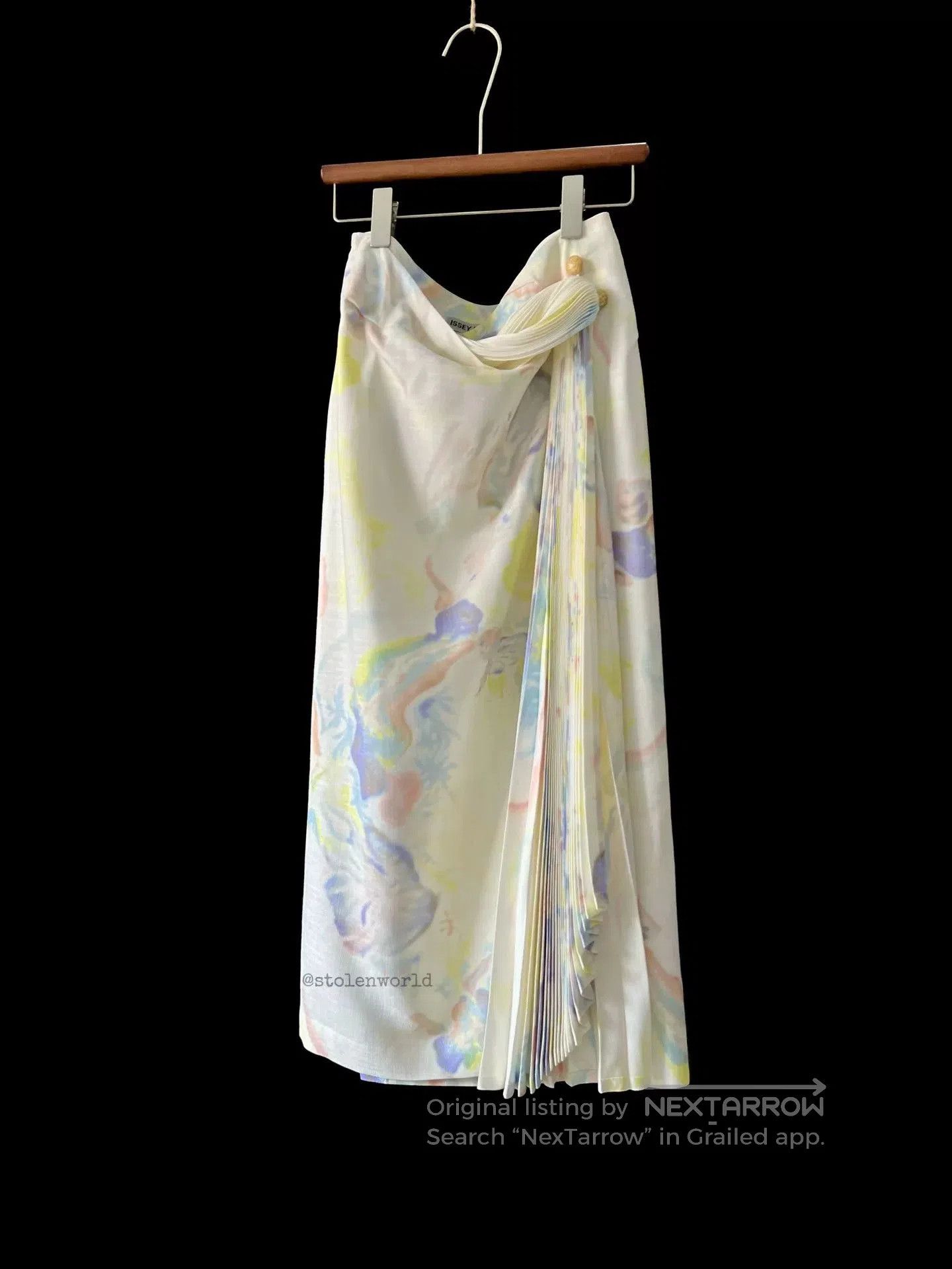 Issey Miyake Issey Miyake 2006 Oil Paint Fan Skirt. Size 23" - 1 Thumbnail