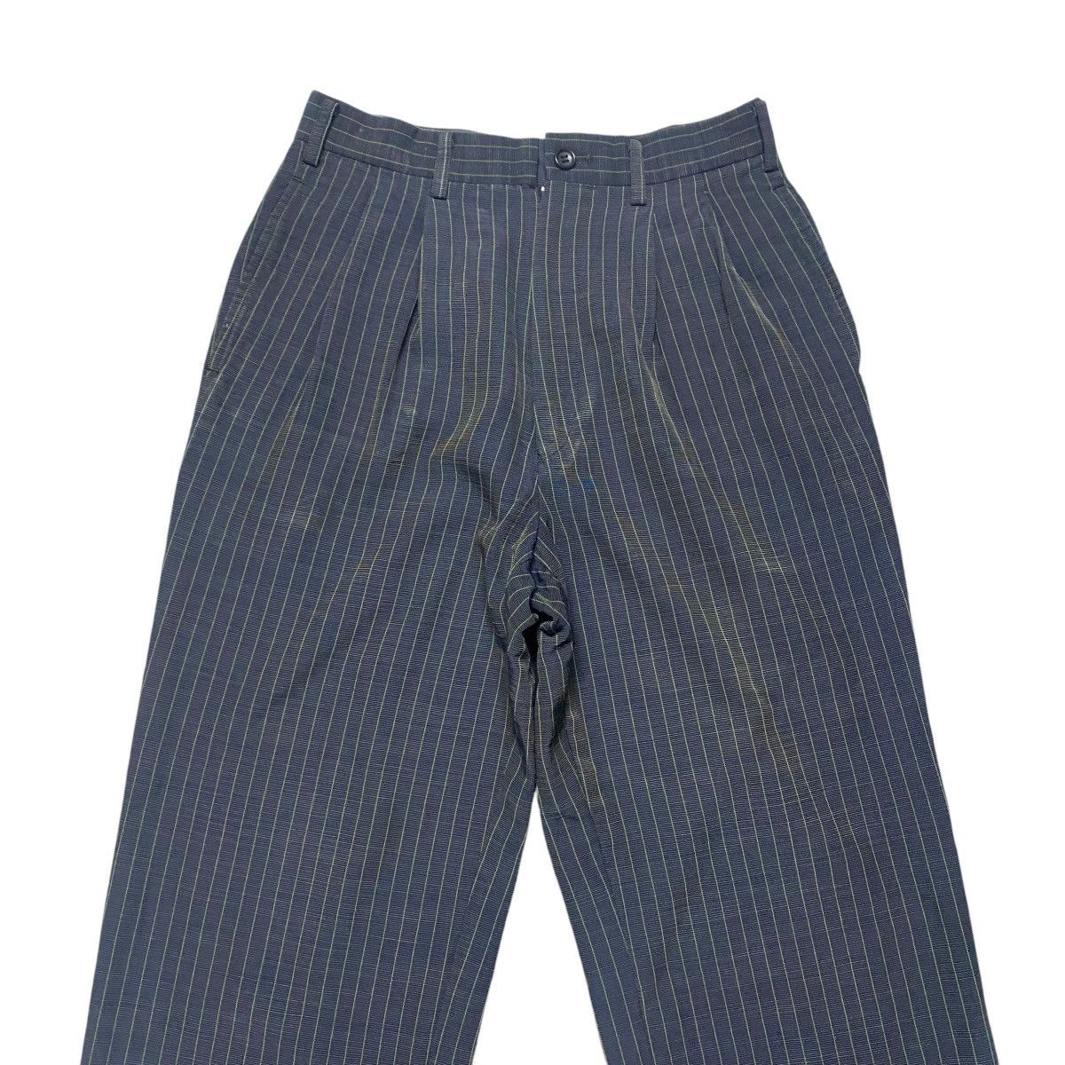 Yohji Yamamoto Vintage WORKSHOP BY YOHJI YAMAMOTO Striped Trouser Size 26" / US 2 / IT 38 - 3 Thumbnail